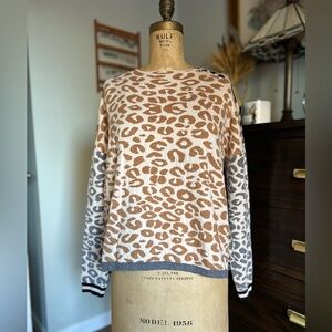 THML multi color animal print comfy pullover